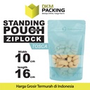 Standing Pouch 10x16cm TOSCA MATTE WINDOW Plastik Kemasan DELKOCHOICE
