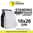 FLAT BOTTOM 18x26cm VALVE COFFEE BAG ZIPLOCK DELKOCHOICE PREMIUM