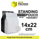 FLAT BOTTOM 14x22cm VALVE COFFEE BAG ZIPLOCK DELKOCHOICE PREMIUM