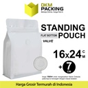 FLAT BOTTOM PUTIH 16x24cm VALVE COFFEE BAG ZIPLOCK DELKOCHOICE PREMIUM