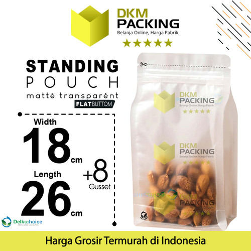 FLAT BOTTOM MATTE 18x26cm Plastik Kemasan Makanan DELKOCHOICE TERMURAH