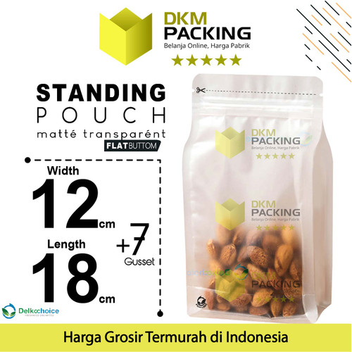 FLAT BOTTOM MATTE 12x18cm Plastik Kemasan Makanan DELKOCHOICE TERMURAH