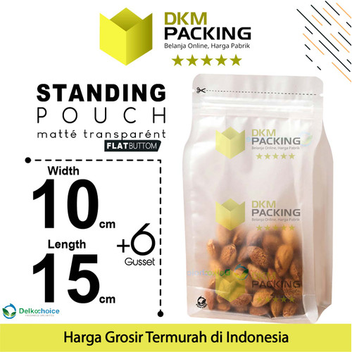 FLAT BOTTOM MATTE 10x15cm Plastik Kemasan Makanan DELKOCHOICE TERMURAH