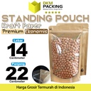 Standing Pouch 14x22 Clear Kraft Paper ZIPLOCK Plastik Klip Kombinasi