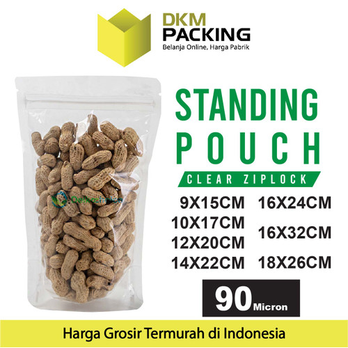 Standing Pouch Bening ZIPLOCK Plastik Klip Clear DELKOCHOICE
