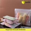 Reusable Ziplock Silicone 17x23cm Silikon Pouch Bag Klip DELKOCHOICE