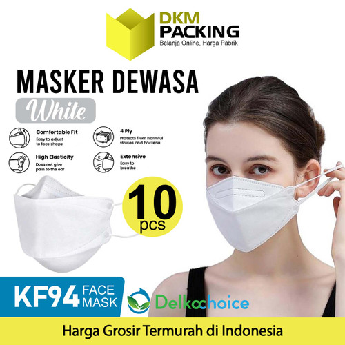 Masker 3D KF94 4PLY DELKOCHOICE Dewasa & Anak PACK isi 10pcs FACE MASK