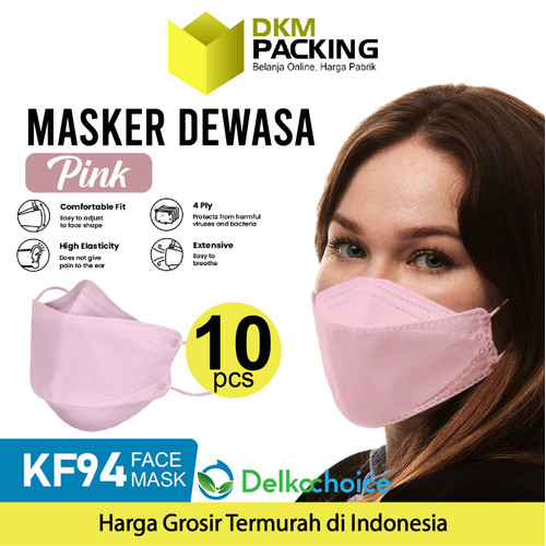 Masker 3D KF94 4PLY DELKOCHOICE Dewasa PACK isi 10pcs FACE MASK