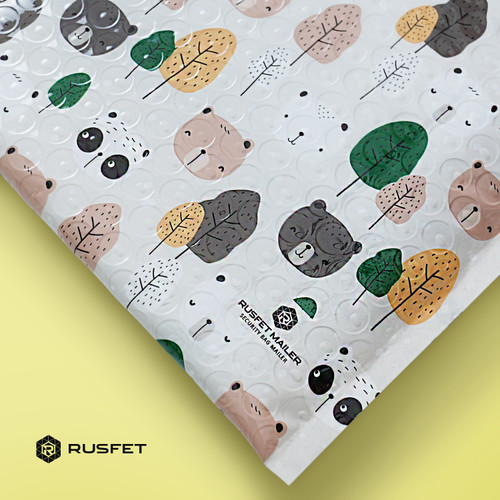 AMPLOP BUBBLE WRAP BEAR FRIENDS RUSFET BUBBLE BAG MAILER PREMIUM