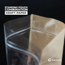 Standing Pouch Clear Kraft Paper Ziplock Plastik Klip Makanan EKONOMIS