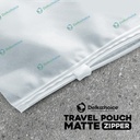 Plastik Traveling Pouch 40x30 Matte Zipper Storage Organizer Bag Polos