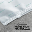 Plastik Traveling Pouch 33x25 Matte Zipper Storage Organizer Bag Polos