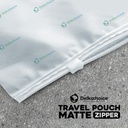Plastik Traveling Pouch 20x14 Matte Zipper Storage Organizer Bag Polos