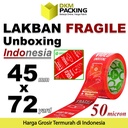 Lakban FRAGILE UNBOXING 45mm INDONESIA HANDLE WITH CARE PREMIUM /SELOP