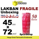 Lakban FRAGILE UNBOXING 45mm JANGAN DIBANTING HANDLE WITH CARE SELOP