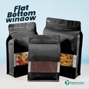 FLAT BOTTOM WINDOW ALU FOIL Standing Pouch Plastik Klip DELKOCHOICE