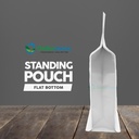 Plastik Klip Flat Bottom Putih 18x28cm Standing Pouch Ziplock Kemasan