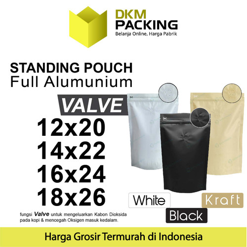 Standing Pouch COFFEE BAG PACKAGING Plastik Klip Kemasan Kopi DELKOCHO