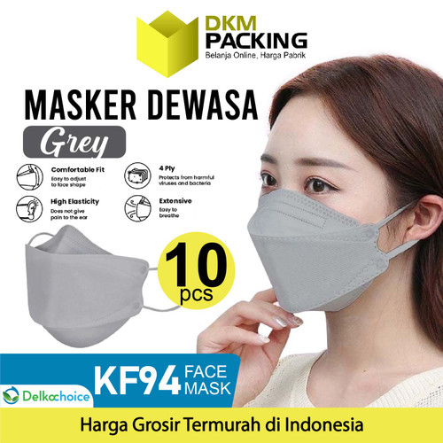 Masker 3D KF94 4PLY DELKOCHOICE Dewasa PACK isi 10pcs FACE MASK