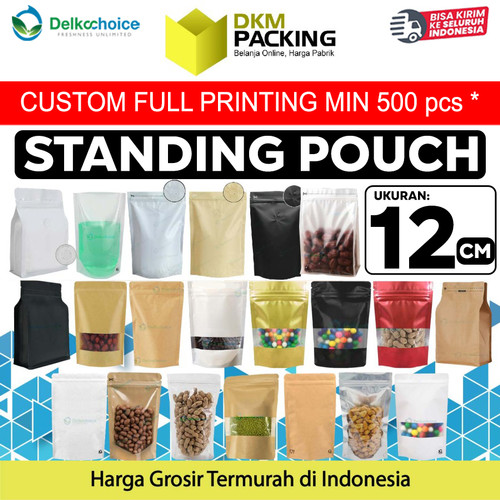 Standing Pouch 12cm DELKOCHOICE Plastik Klip Kemasan Sealer Makanan