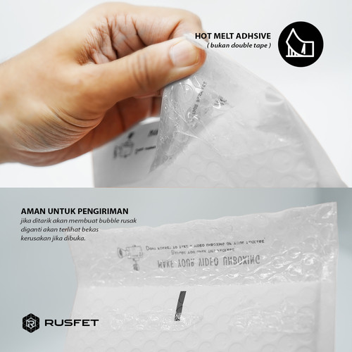 AMPLOP BUBBLE WRAP WHITE RUSFET PUTIH BUBBLE BAG MAILER PREMIUM