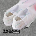 Plastik Traveling Pouch 40x30 Matte Zipper Storage Organizer Bag Polos
