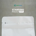 Flat Bottom VALVE 18x28cm Putih Standing Pouch Ziplock Plastik Klip