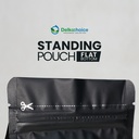 FLAT BOTTOM HITAM 18x28cm VALVE COFFEE BAG ZIPLOCK DELKOCHOICE PREMIUM