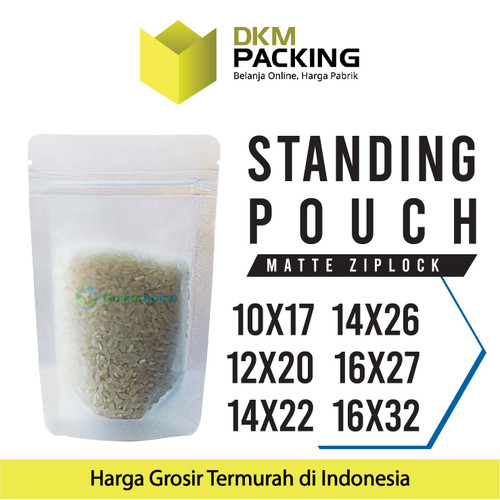 Standing Pouch MATTE Plastik Klip Kemasan Makanan DELKOCHOICE PREMIUM