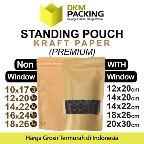 Standing Pouch BROWN VARIAN Plastik Klip Makanan DELKOCHOICE TERMURAH
