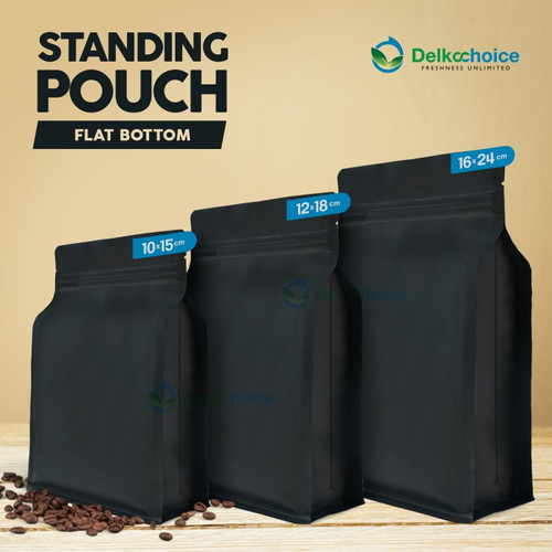 Plastik Klip Flat Bottom 18x28cm Standing Pouch Ziplock Kemasan
