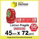 Lakban FRAGILE UNBOXING 45mm JANGAN DIBANTING HANDLE WITH CARE SELOP