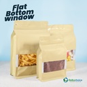 FLAT BOTTOM WINDOW ALU FOIL Standing Pouch Plastik Klip DELKOCHOICE