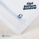 FLAT BOTTOM WINDOW 14x22cm WHITE ALU FOIL Standing Pouch DELKOCHOICE