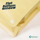 FLAT BOTTOM WINDOW 12x18cm BROWN ALU FOIL Standing Pouch DELKOCHOICE