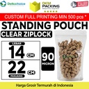 Standing Pouch Bening 14x22cm ZIPLOCK Clear Plastik Klip DELKOCHOICE