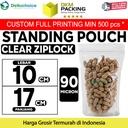 Standing Pouch Bening 10x17cm ZIPLOCK Plastik Klip Clear DELKOCHOICE