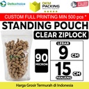 Standing Pouch Bening 9x15cm ZIPLOCK Plastik Klip Clear DELKOCHOICE