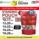 Standing Pouch MERAH WINDOW ZIPLOCK DELKOCHOICE ALU FOIL