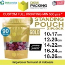 Standing Pouch GOLD WINDOW ZIPLOCK DELKOCHOICE ALU FOIL