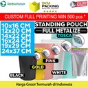 Standing Pouch NON WINDOW ZIPLOCK Plastik Klip ALUMUNIUM FOIL