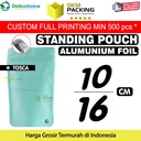 Standing Pouch TOSCA 10x16cm NON WINDOW ZIPLOCK Plastik Klip ALU FOIL