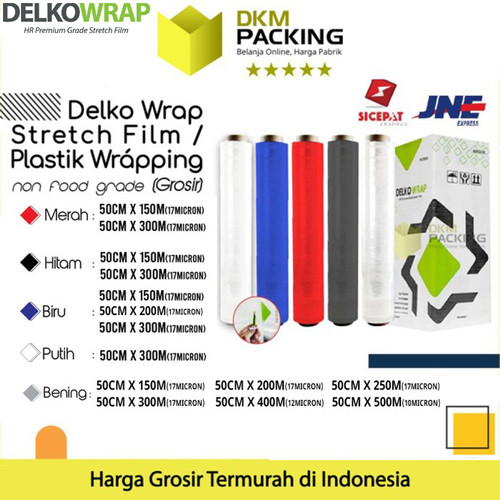 Plastik Wraping Stretch Film 50cm DELKOWRAP TEBAL KARGO / DUS