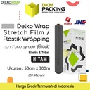 Plastik Wraping Stretch Film 50cm x 300m HITAM DELKOWRAP KARGO / DUS