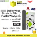 Plastik Wraping Stretch Film 50cm x 150m HITAM DELKOWRAP KARGO / DUS