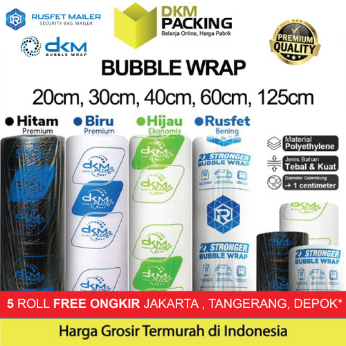 Plastik Bubble Wrap DKM PLUS 50 Meter Bubblewrap TERMURAH SE INDONESIA