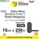 Plastik Wraping Stretch Film 15cm x 250m DELKOWRAP HITAM / SATUAN