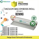 Vacuum Makanan EMBOSS ROLL CLEAR Plastik Vakum BINTIK BENING PREMIUM
