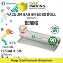 Vacuum Makanan EMBOSS ROLL 25x500cm CLEAR Plastik Vakum BINTIK BENING