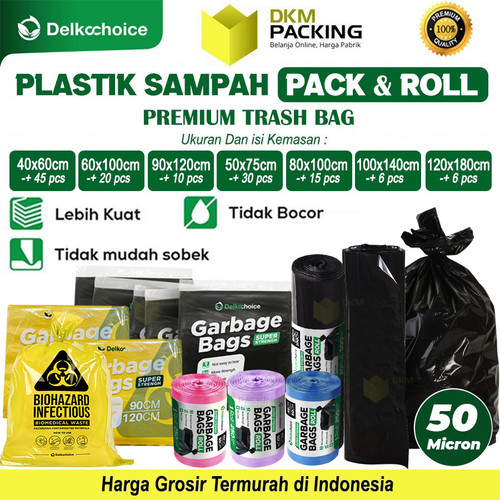 KANTONG PLASTIK SAMPAH JUMBO HITAM TEBAL TERMURAH SATUAN